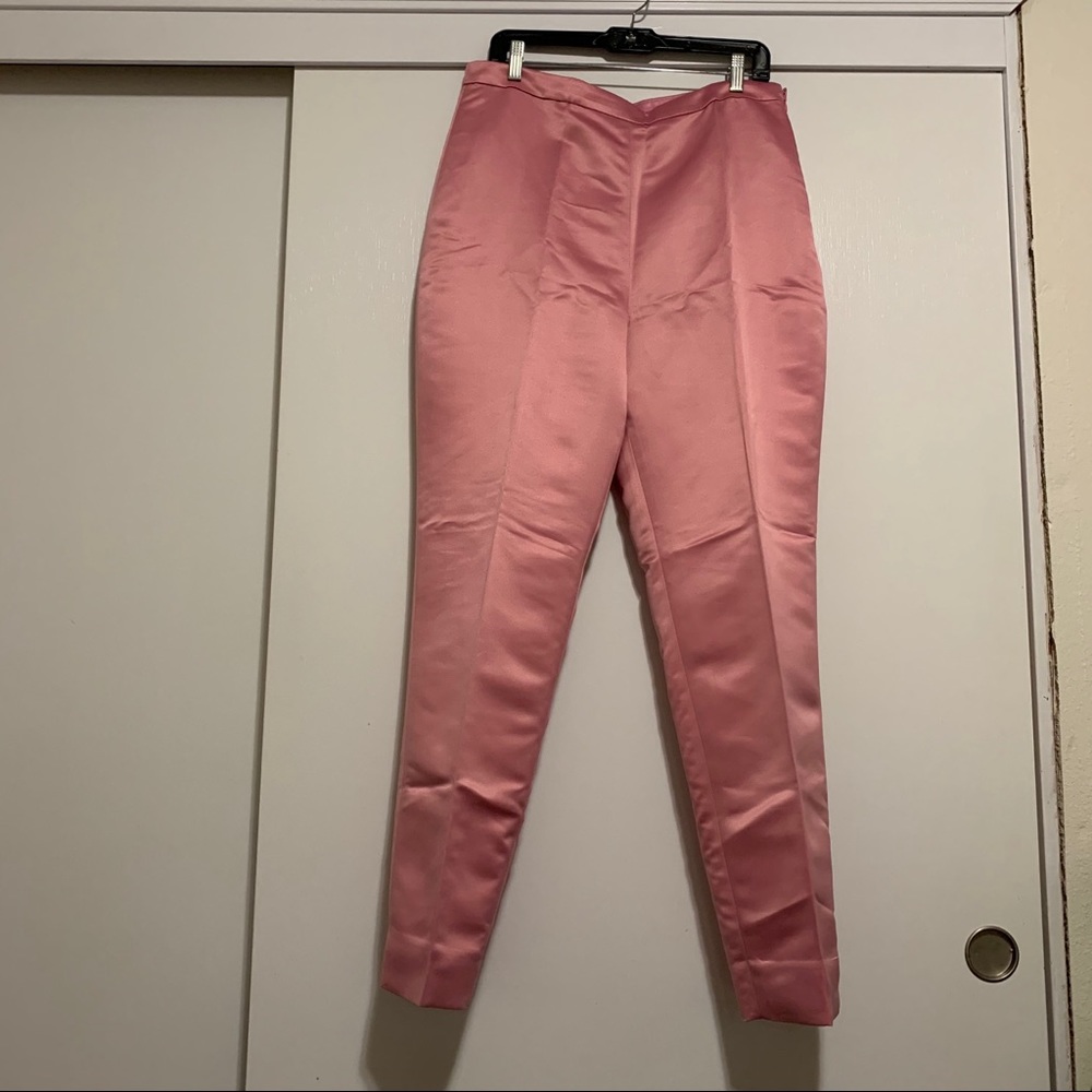 Satin High Rise Cigarette Pant